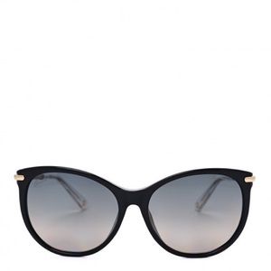 GUCCI - Crystal  Bamboo Cat Eye Sunglasses Black Gold